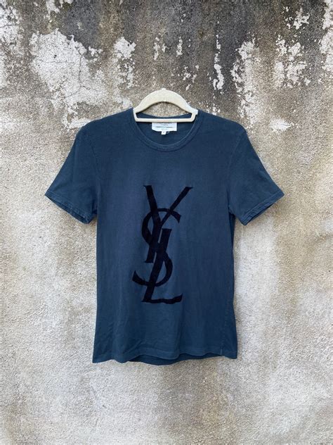 buy ysl logo t shirt|saint laurent t shirt small.